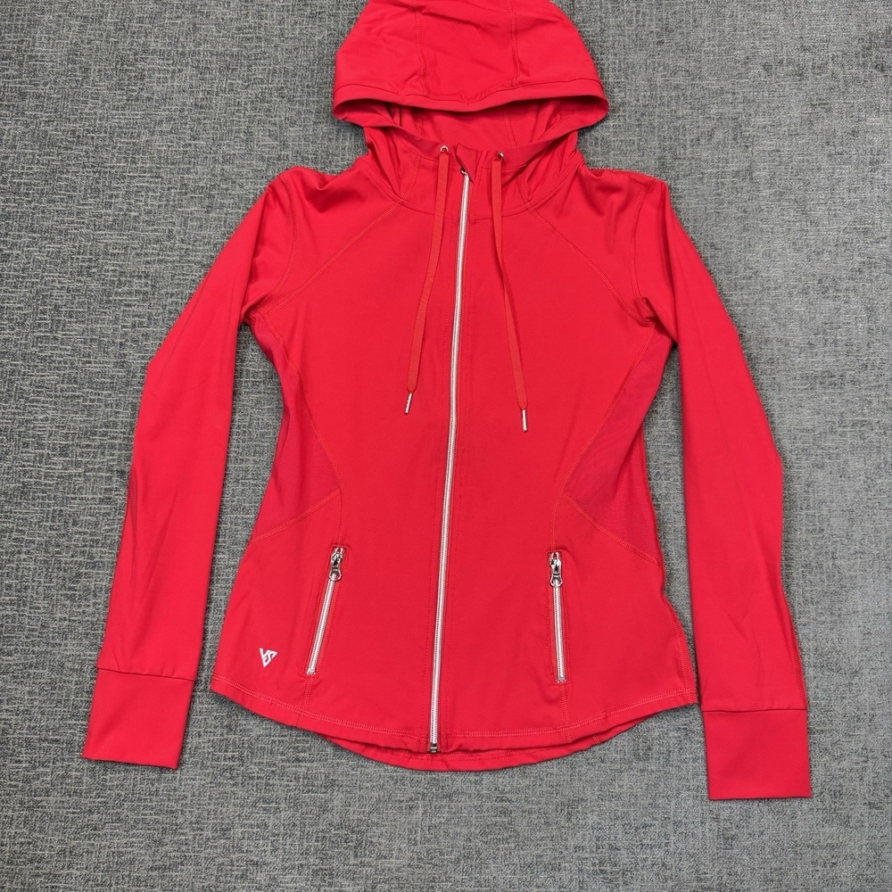 Vshred Weightless Jacket Women's M Red Full Zip Thumbholes Pockets Yoga Athletic - Picture 2 of 9